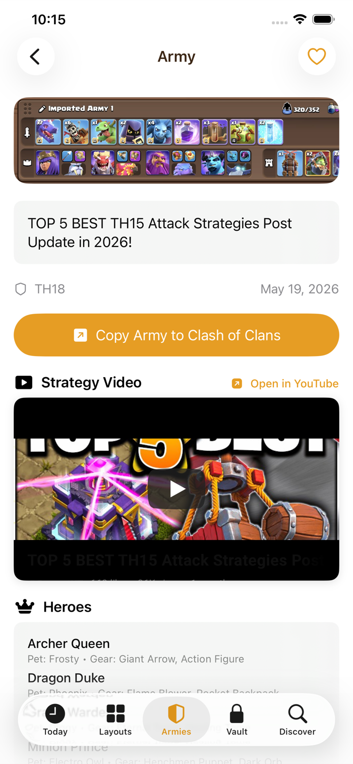 Army with strategy video